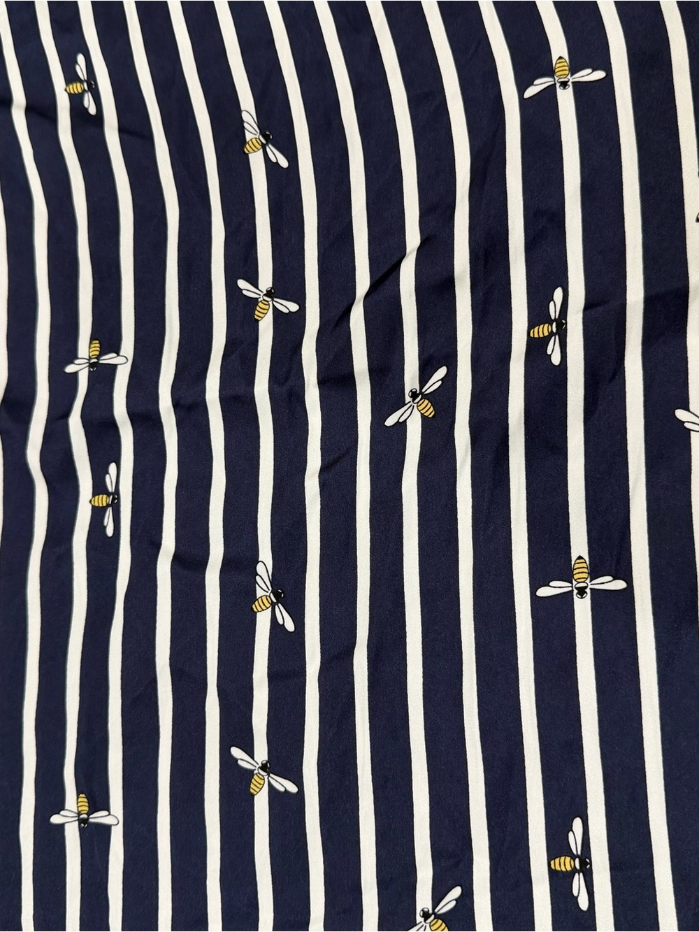 Striped Navy and White Striped Bumble Bee Scarf